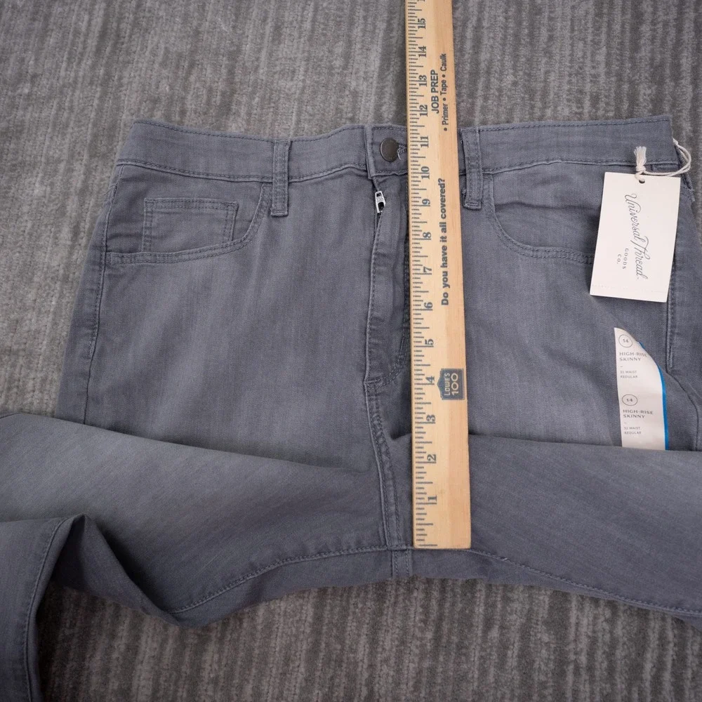 Universal Thread Skinny Jeans Womens 14 Grey NEW High Rise Fair Trade Stretch